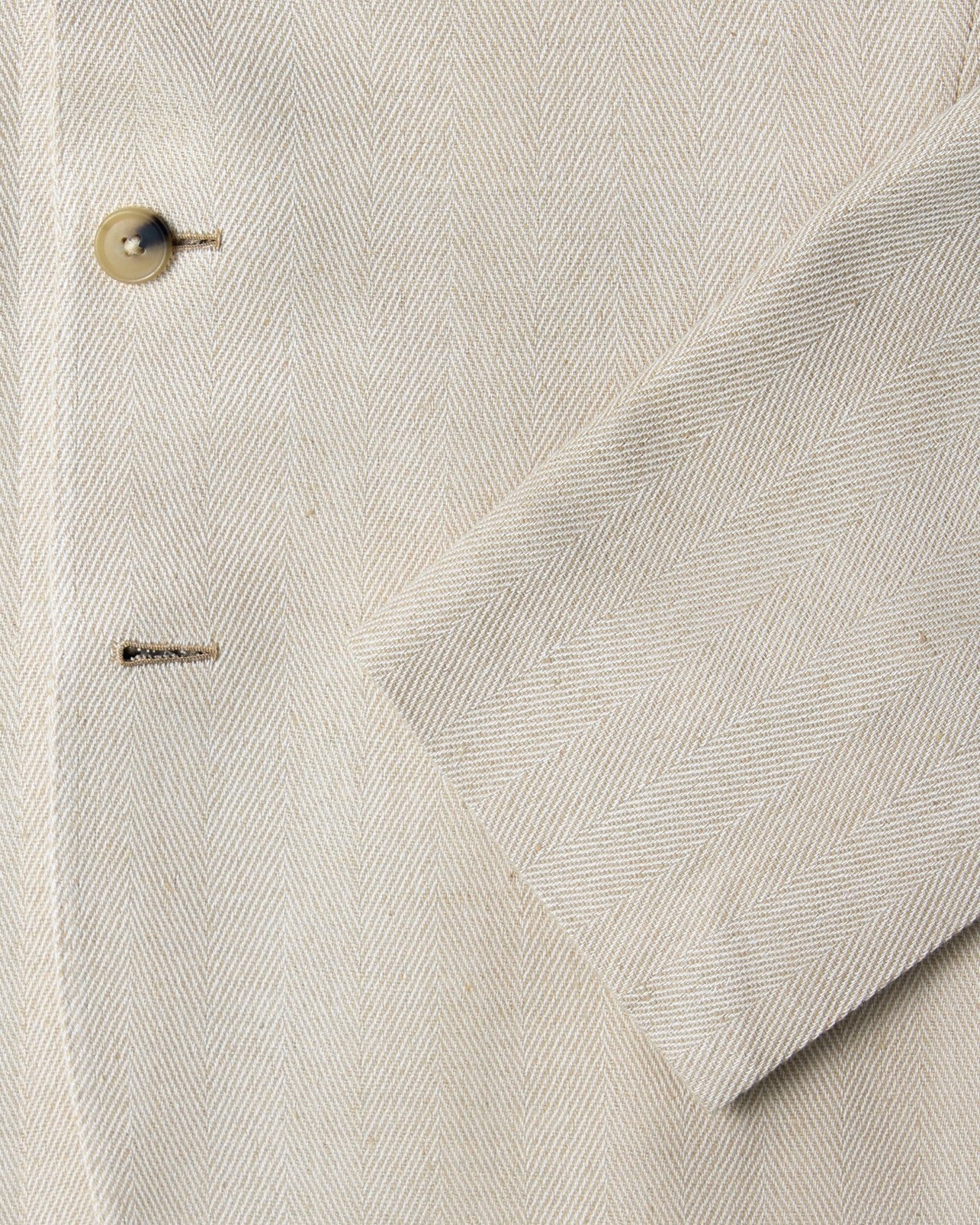 Made-To-Order Sport Coat Beige Herringbone Silk