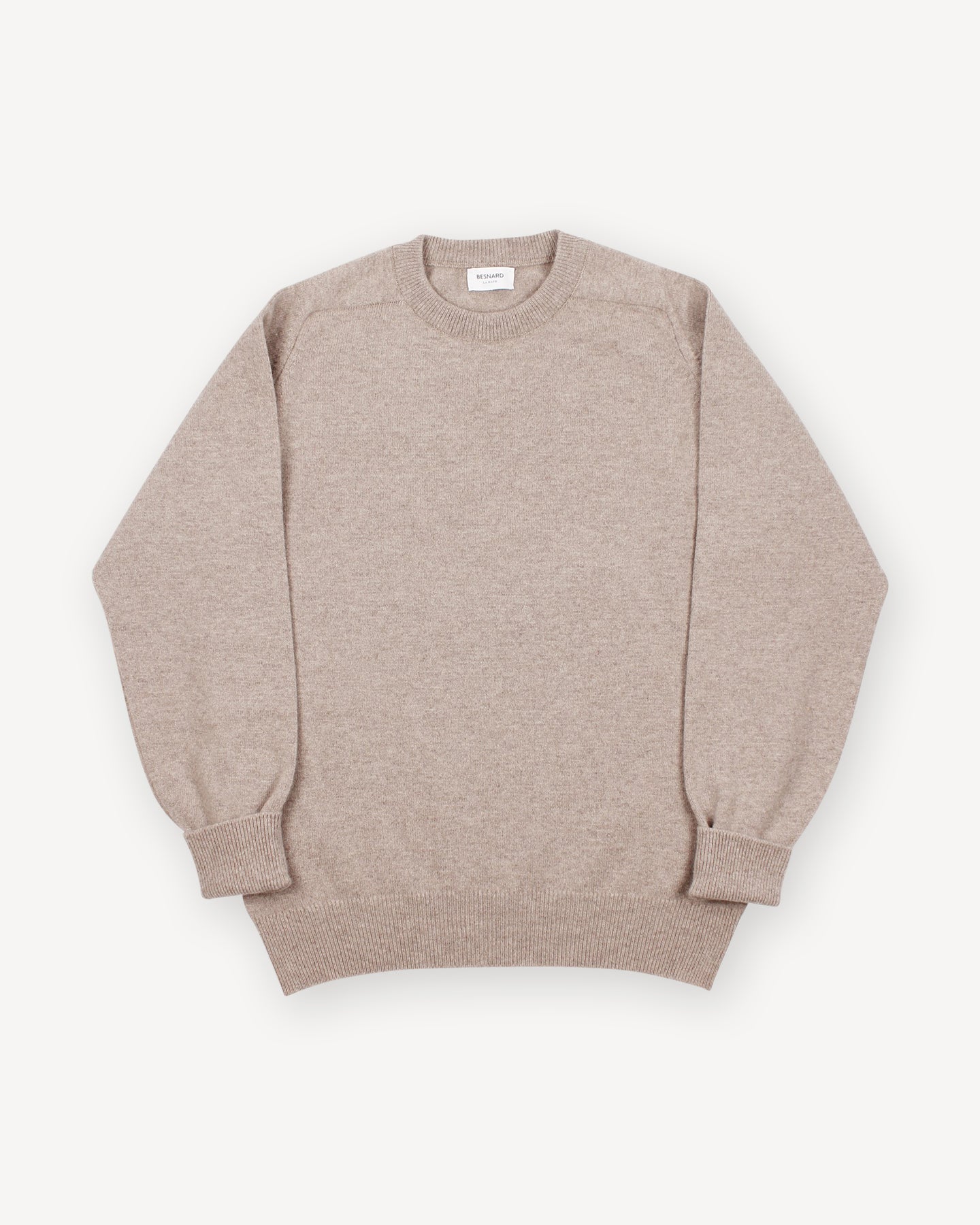Light Brown Lambswool Crewneck Sweater