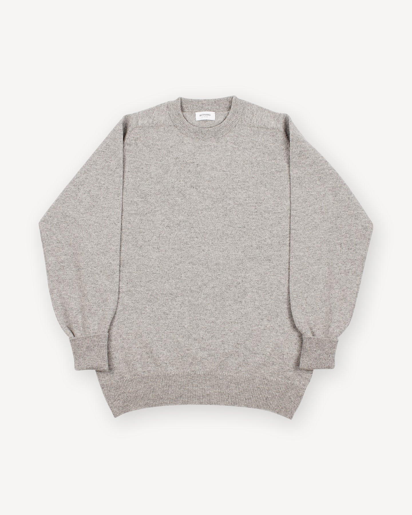 Light Grey Lambswool Crewneck Sweater