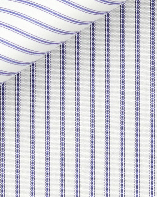 Thomas Mason Dark Blue Multi Stripe 120s