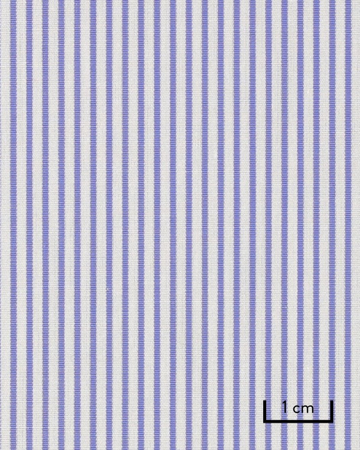 Thomas Mason Blue Stripe Non-Iron Poplin 120s