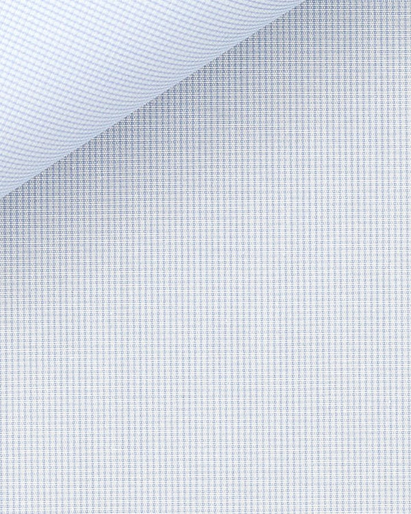 Thomas Mason Blue Micro Grid Poplin 120s
