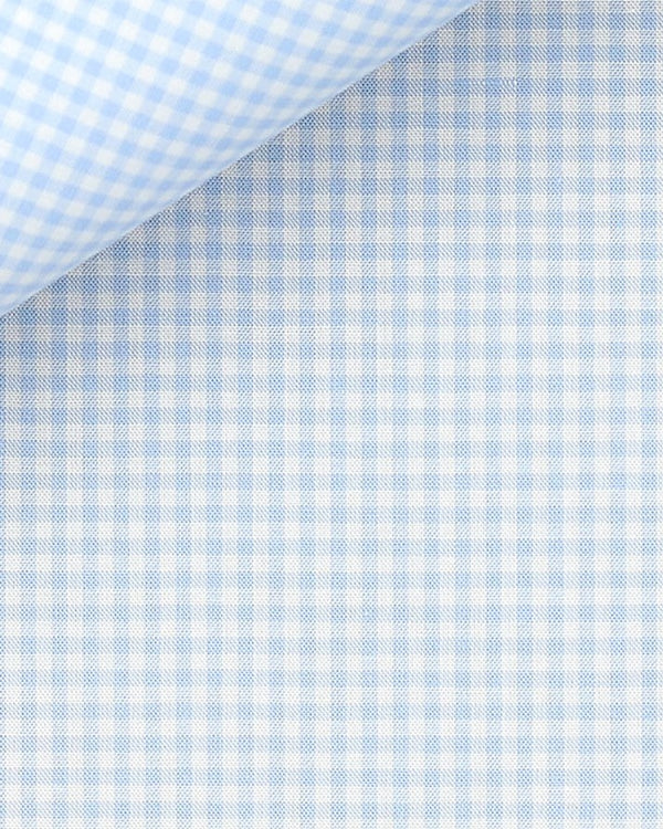 Thomas Mason Light Blue Gingham Zephyr