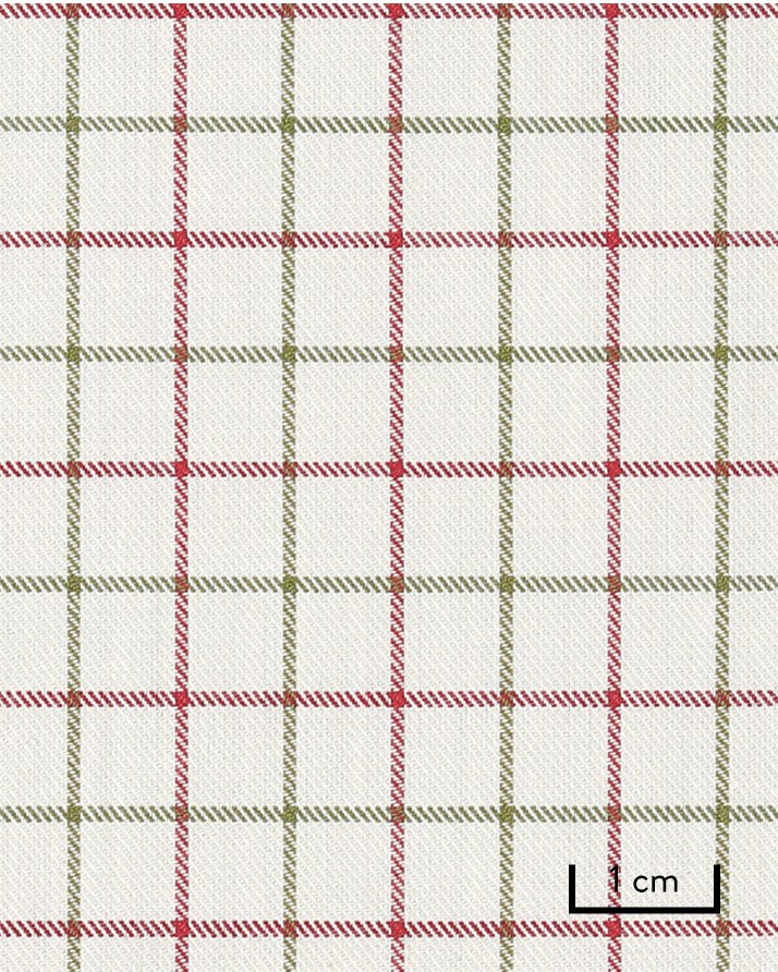 Green Bordeaux Tattersall Check by Thomas Mason