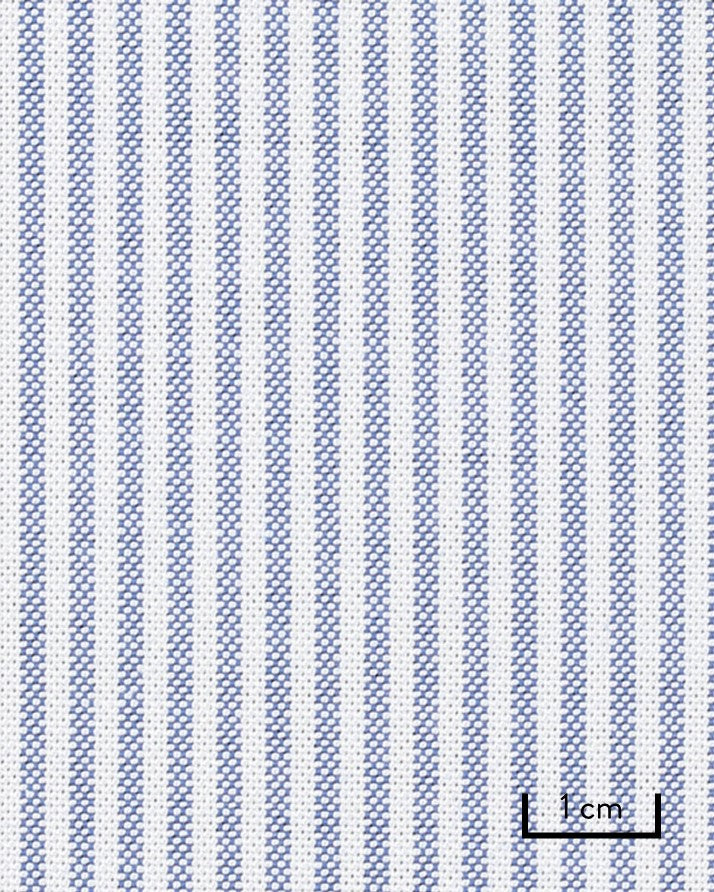 Thomas Mason Navy University Stripe American Oxford Cloth