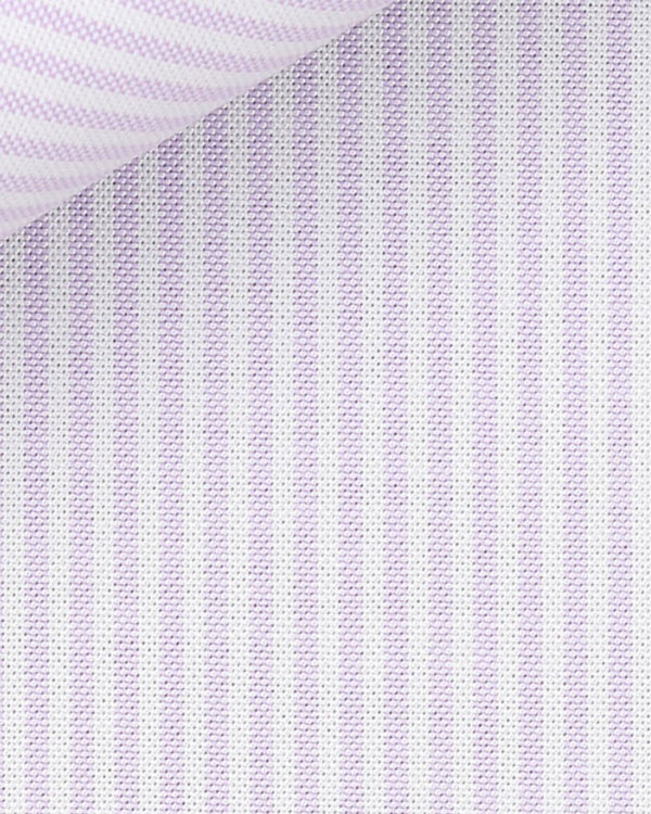 Thomas Mason Lavender University Stripe American Oxford Cloth