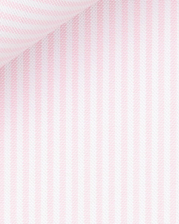 Thomas Mason Pink University Stripe American Oxford Cloth