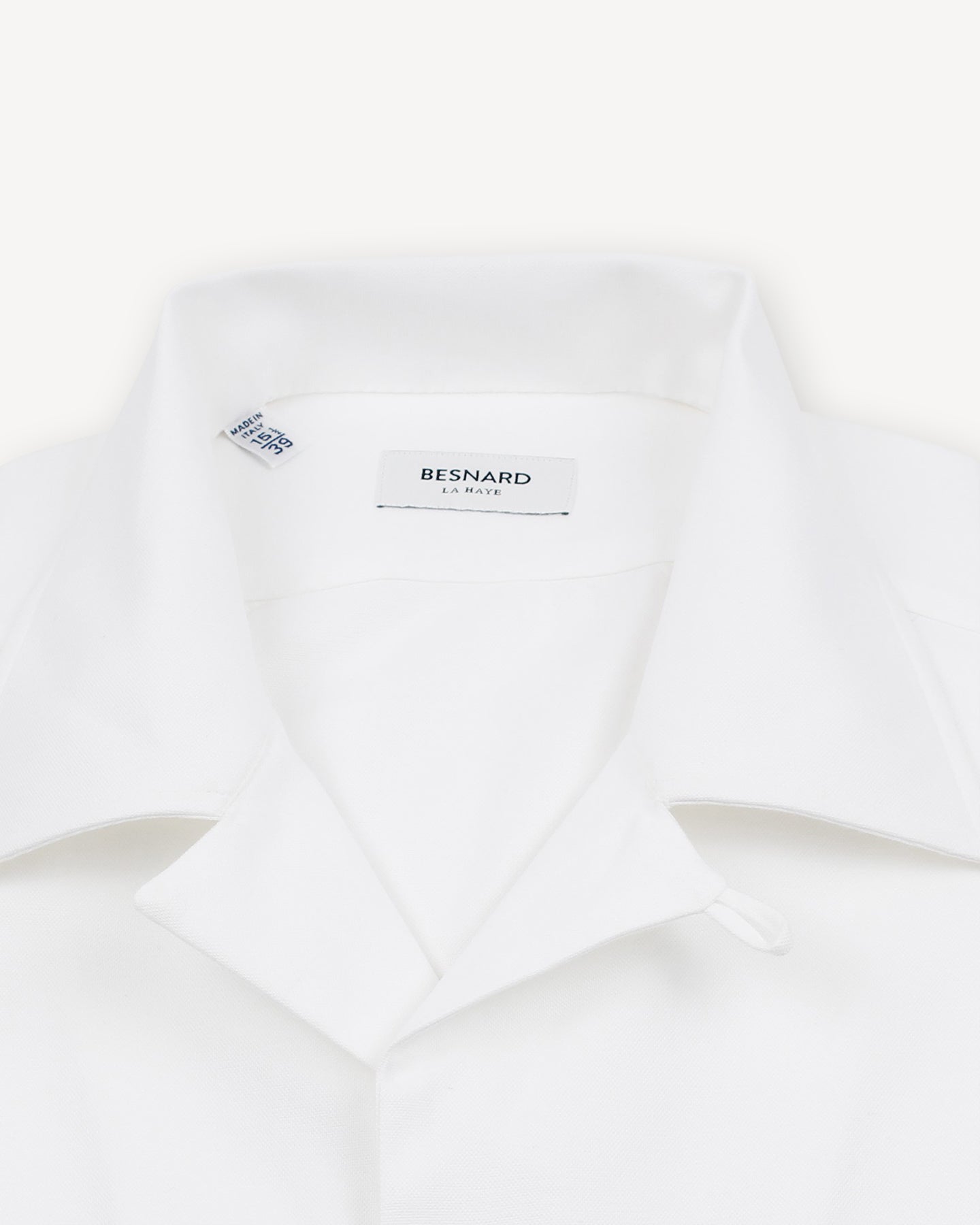 White Shirt with Camp Collar 