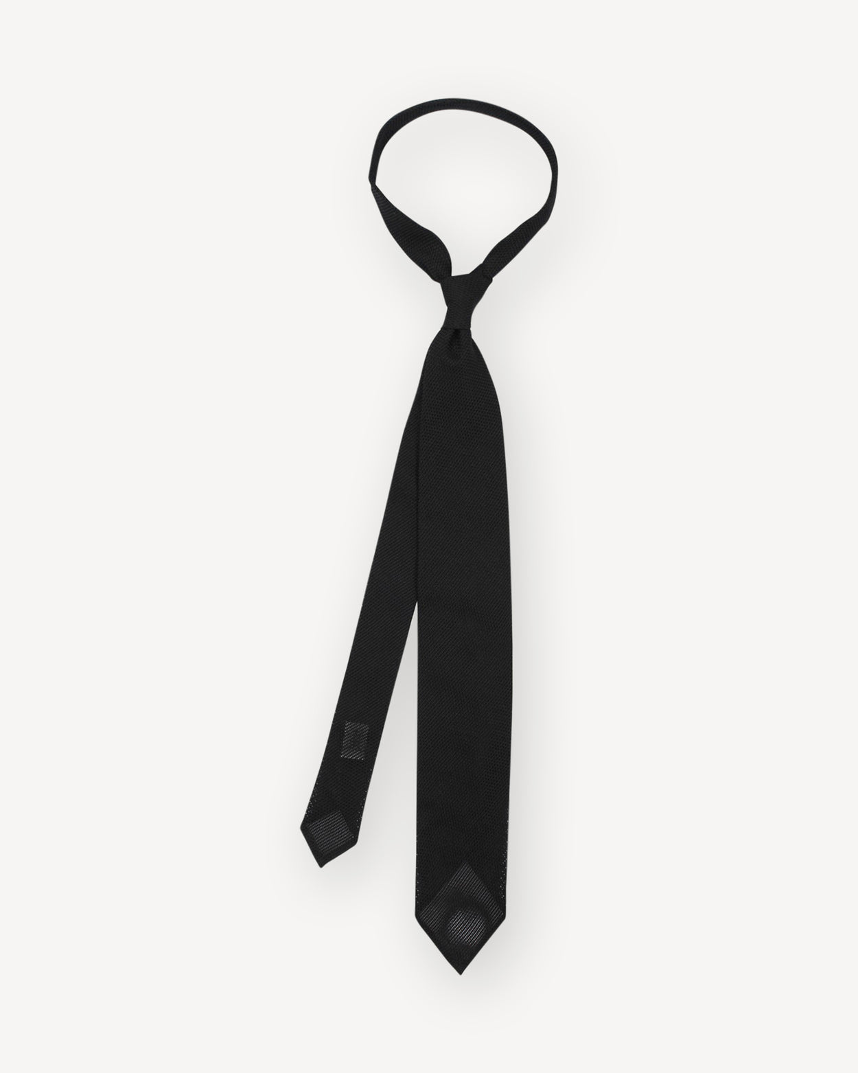 Black Garza Fina Grenadine Tie