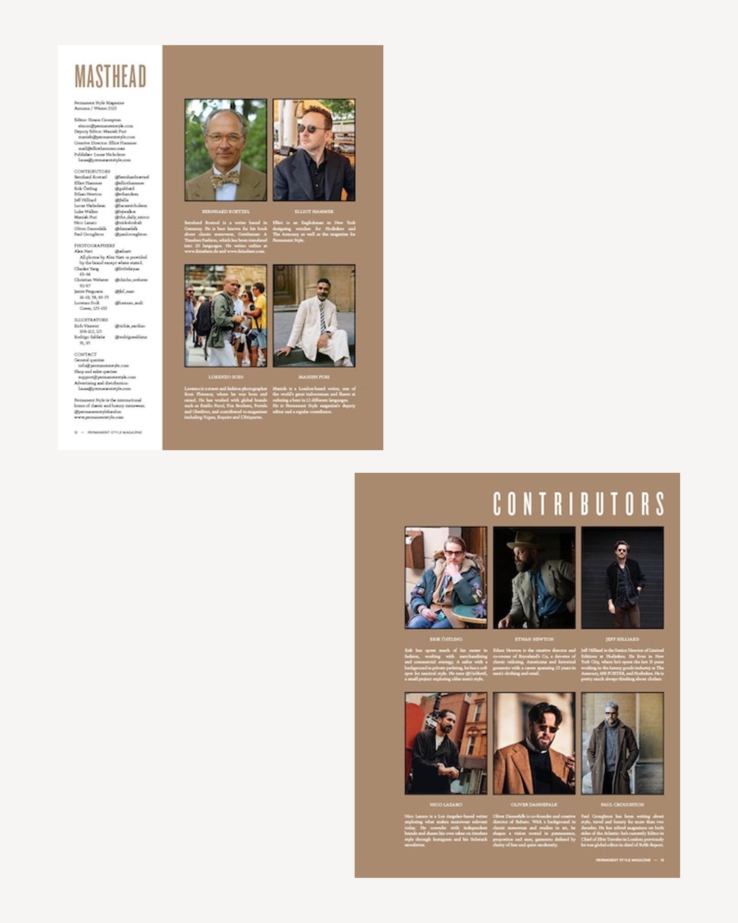Permanent Style Magazine Issue 2 Contributors