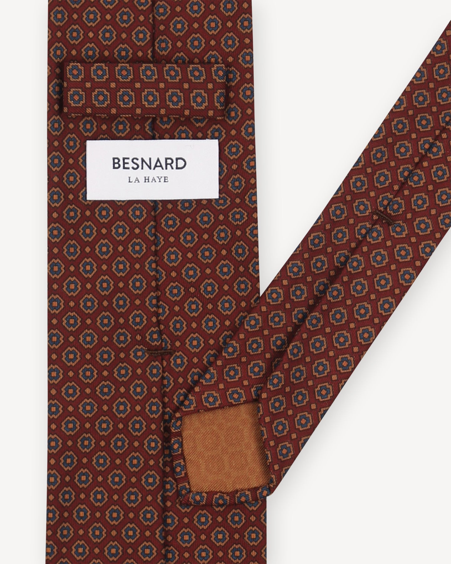 Ancient Madder Red Patterned Silk Tie