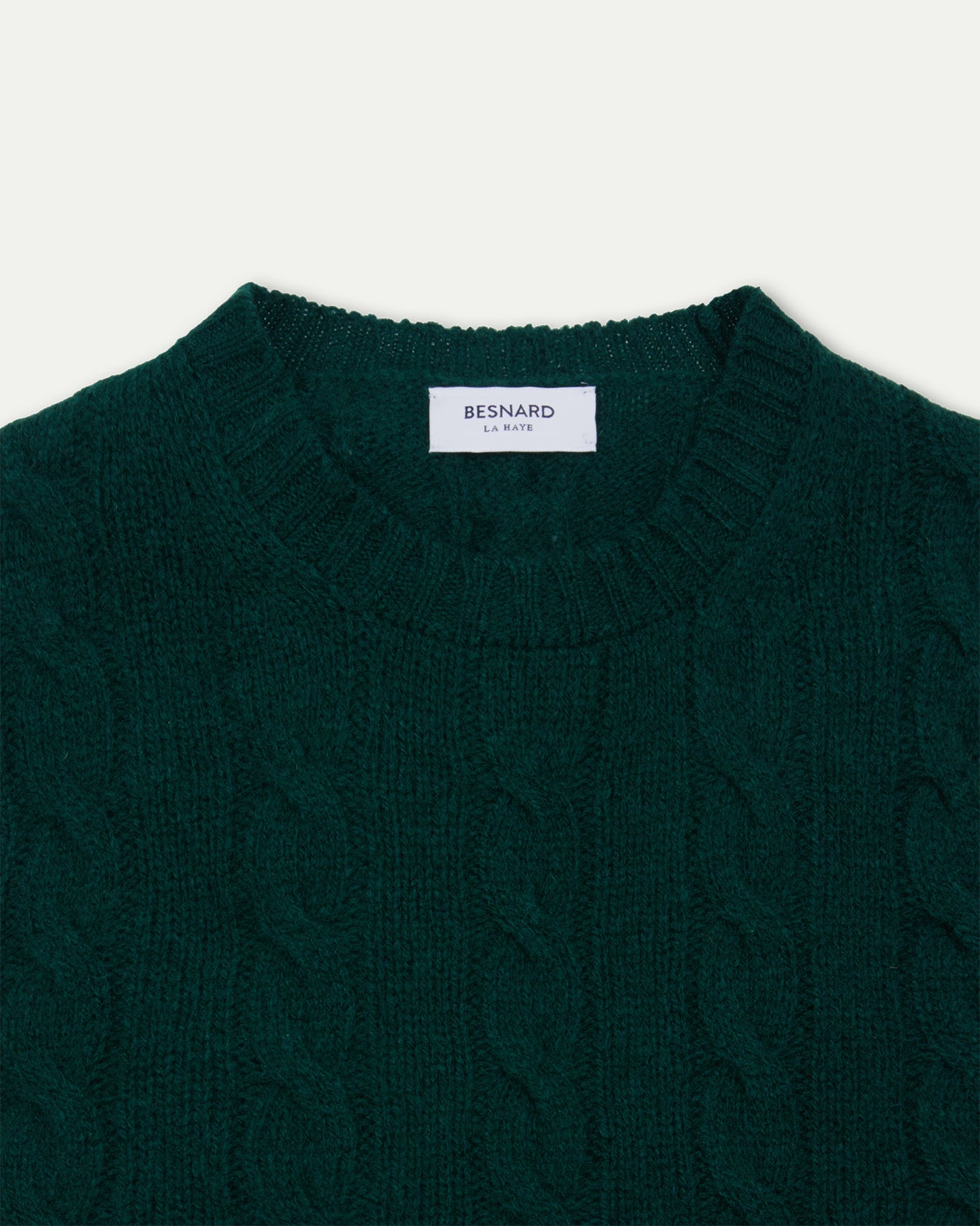Green Shetland Wool Crewneck Sweater