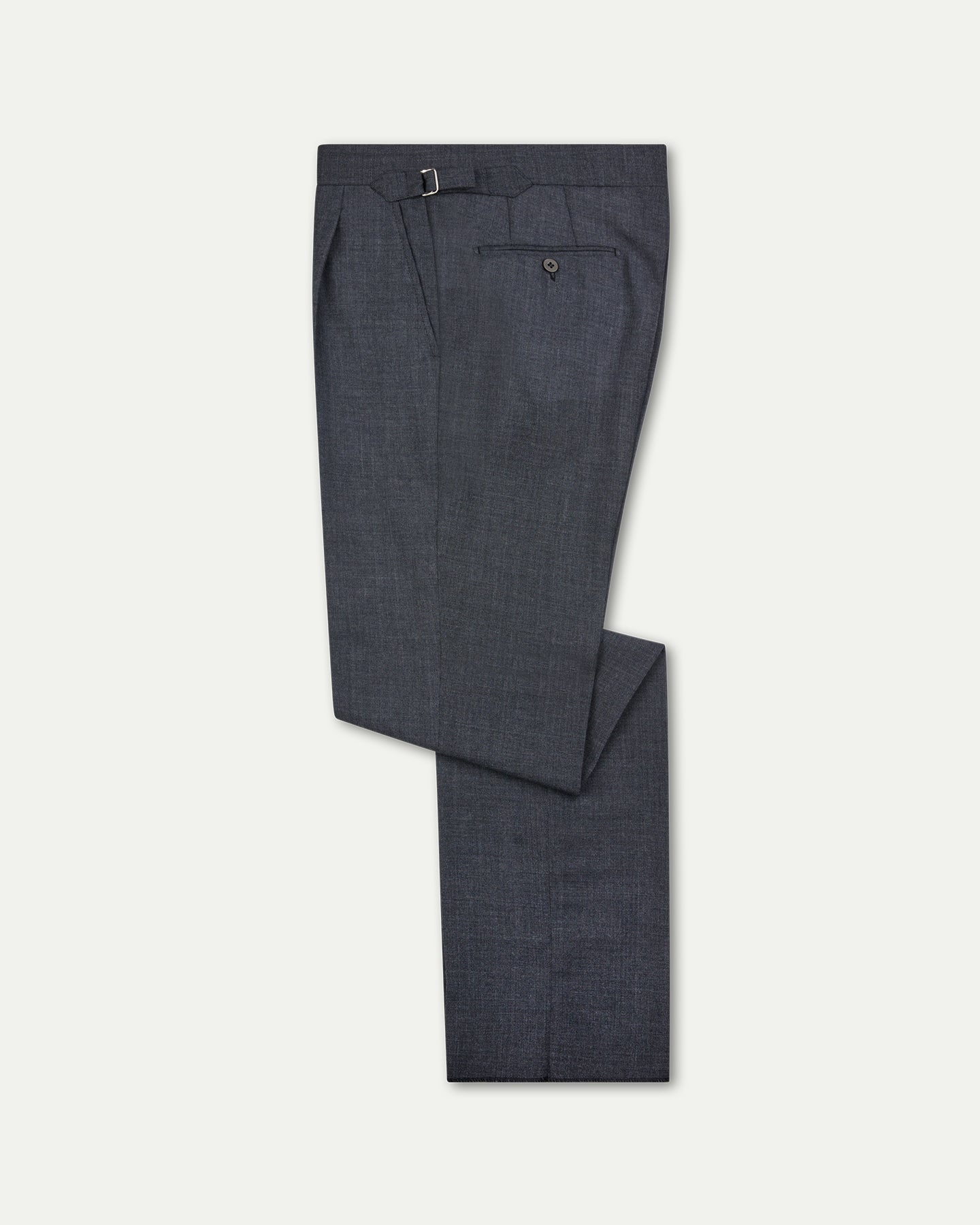 Made-To-Order Trousers in Mid Grey Fresco