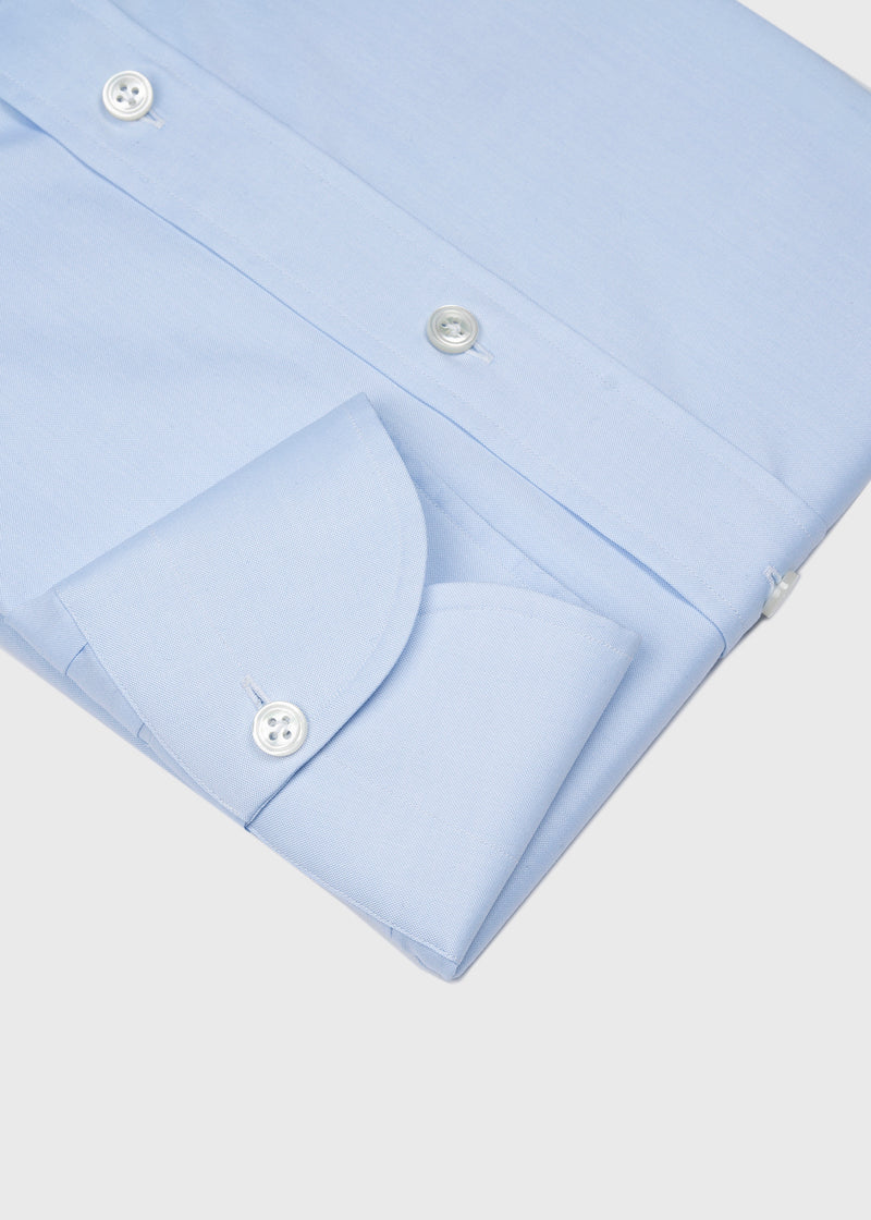 Blue Pinpoint Tab Collar Shirt