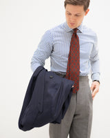 Blue Butcher Stripe Spread Collar Shirt