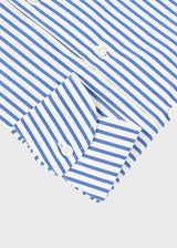 Blue Butcher Stripe Spread Collar Shirt