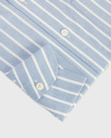 Blue Reverse Stripe Oxford Cloth Button Down Shirt