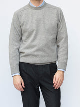 Light Grey Lambswool Crewneck Sweater