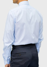 White Pinpoint Tab Collar Shirt