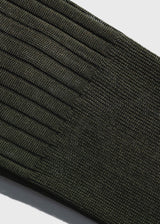 Over the Calf Socks in Green Cotton