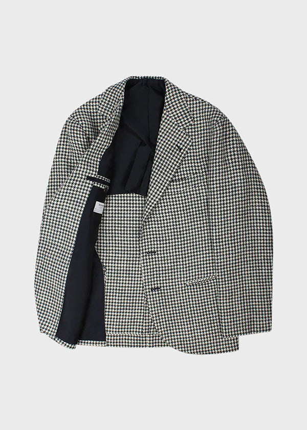 Sport Coat Navy Houndstooth Linen